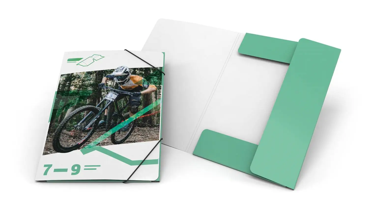 Mappen mit Laschen 3-fach und Gummiband